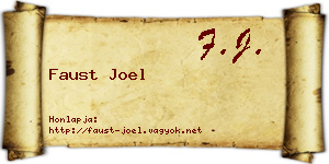 Faust Joel névjegykártya